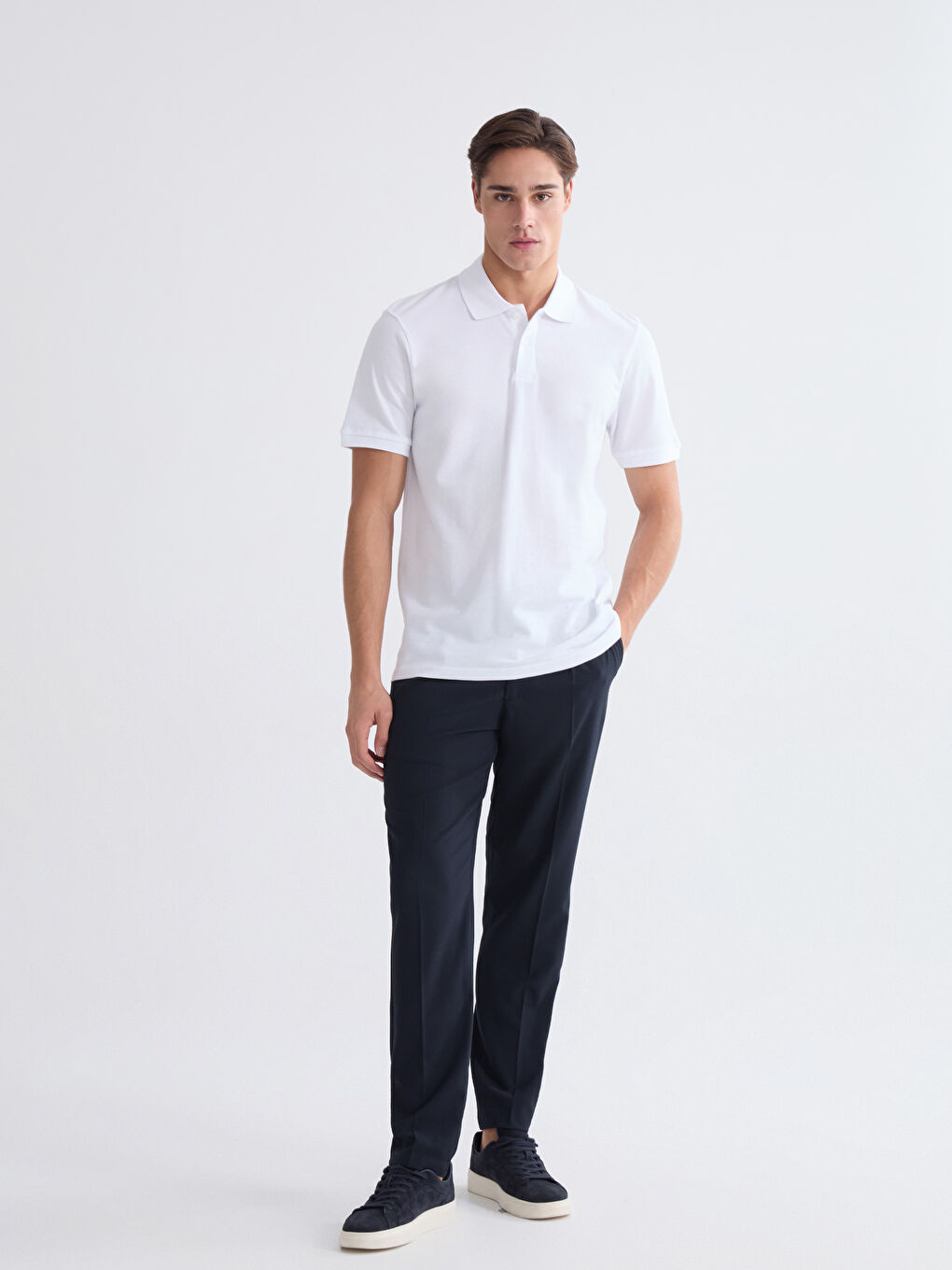 Polo Neck Pique Men's T-Shirt-1