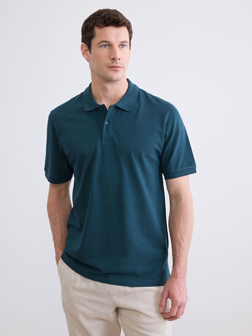 Polo Collar Pique Men's T-Shirt