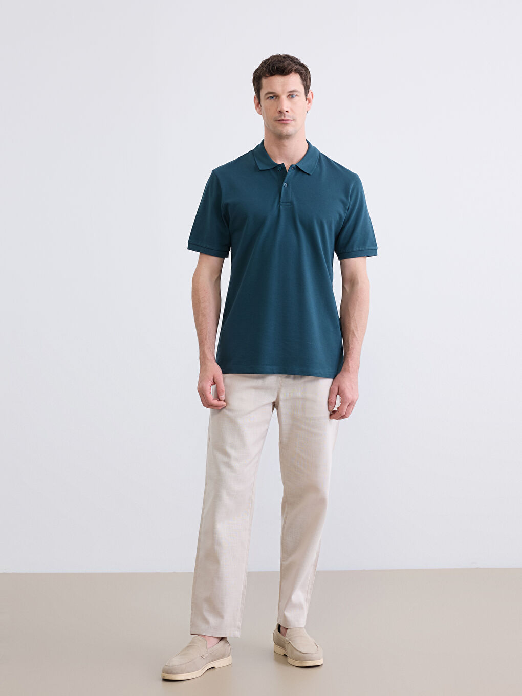 Polo Collar Pique Men's T-Shirt-1