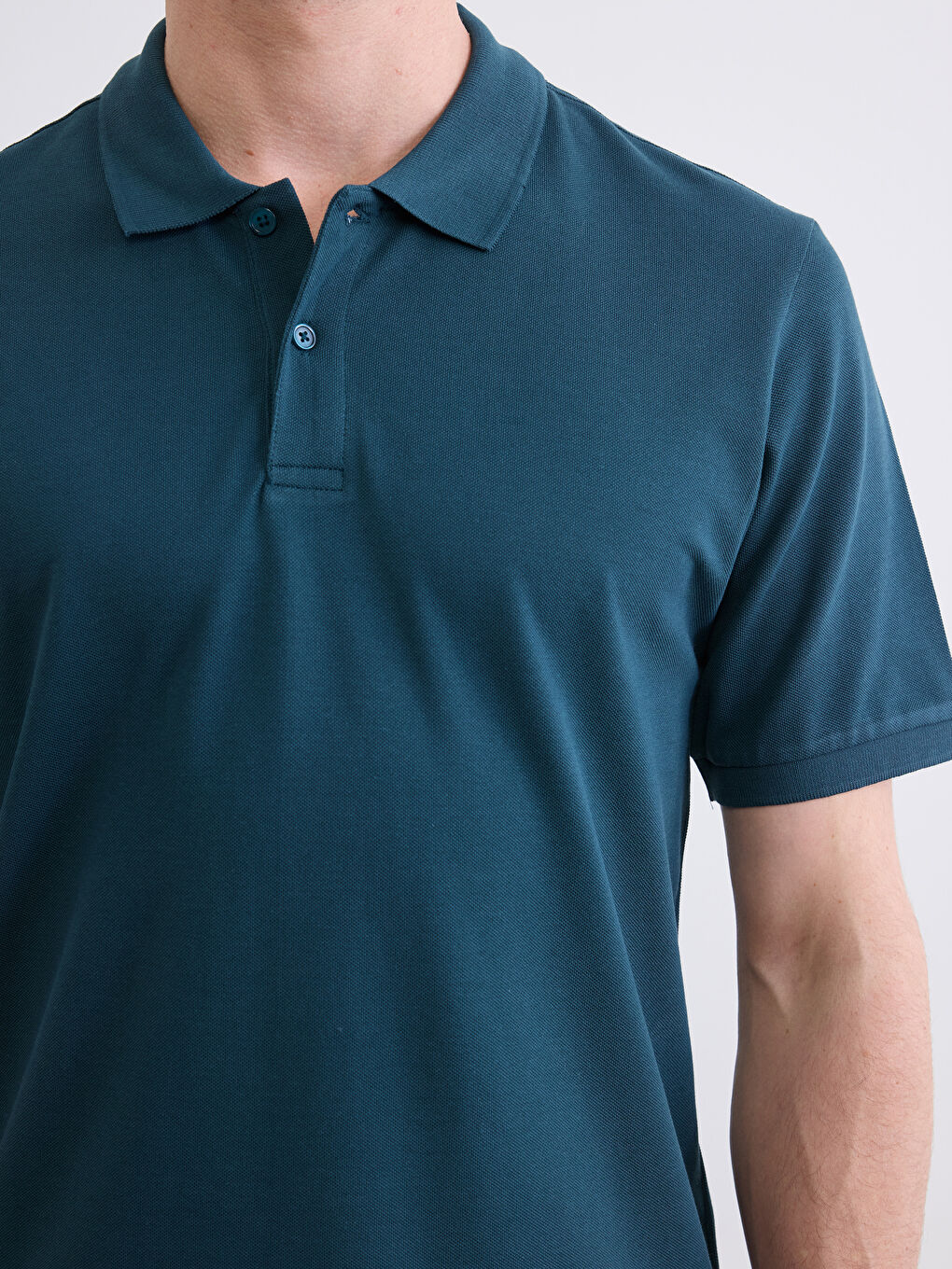 Polo Collar Pique Men's T-Shirt-2