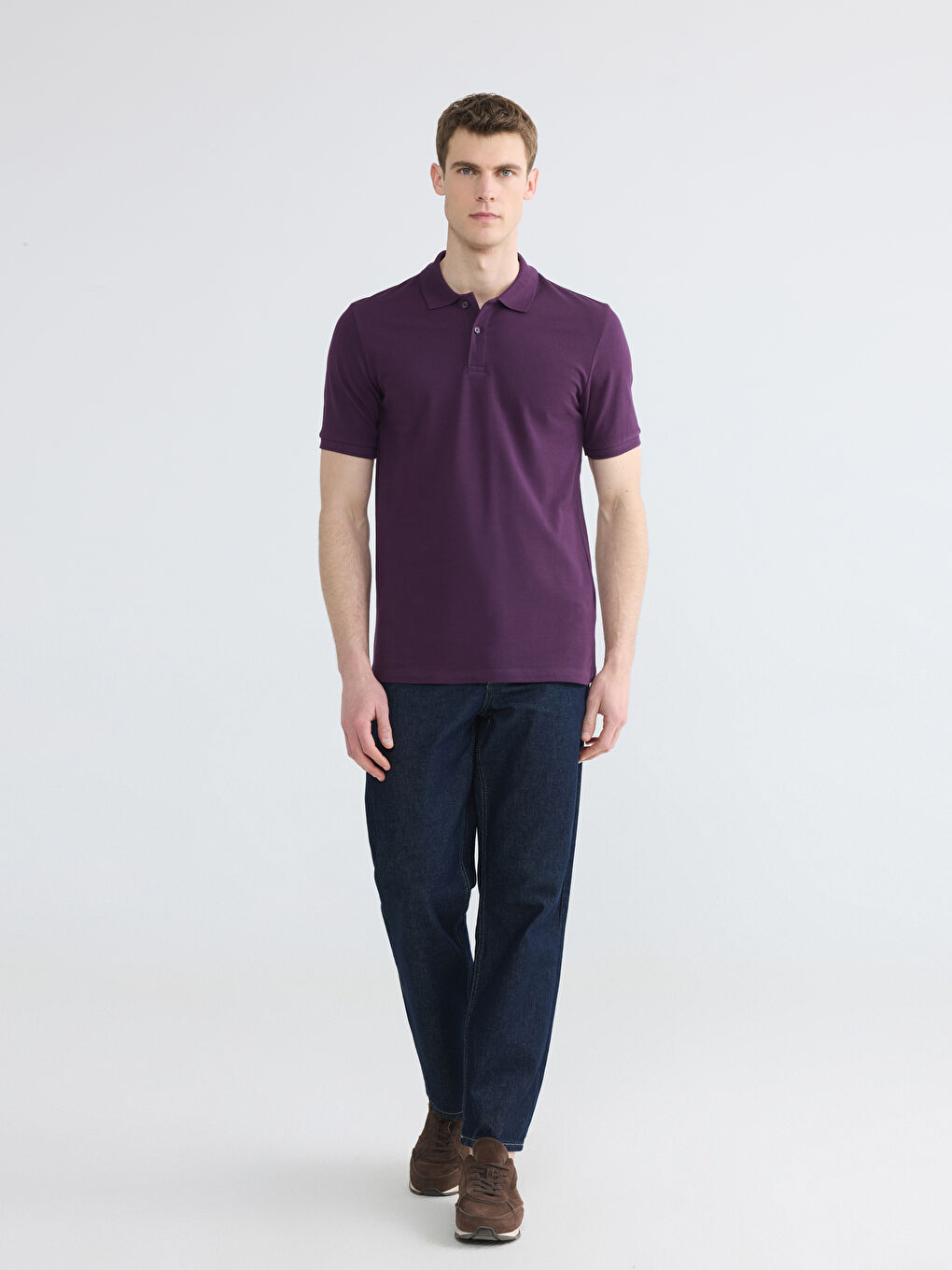 Polo Collar Pique Men's T-Shirt-1