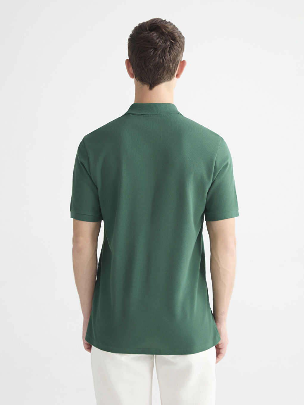 تي شيرت ياقة بولو بيكيه للرجال-3