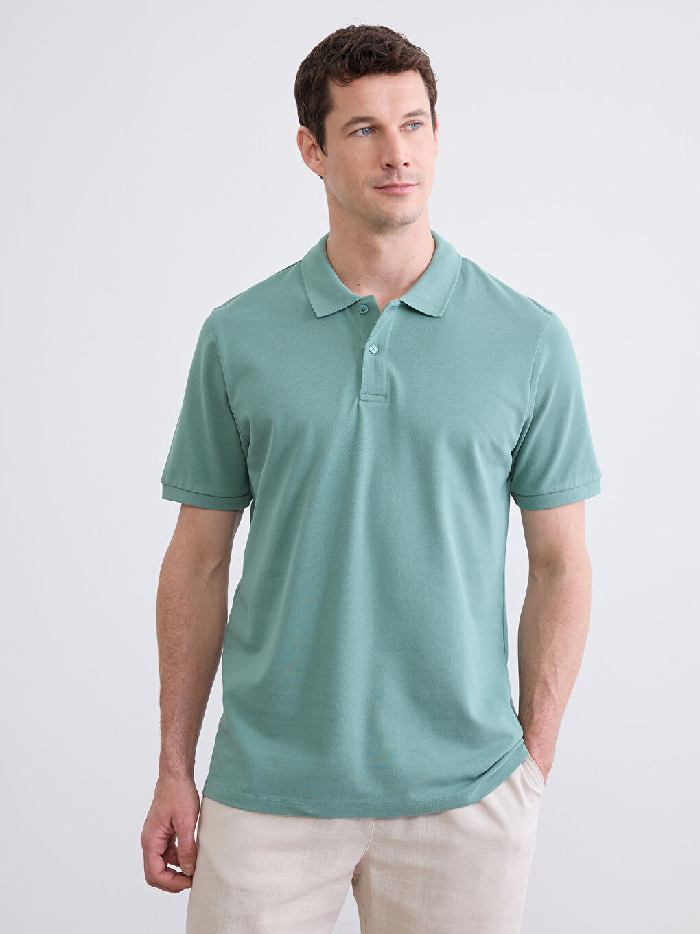 Polo Collar Pique Men's T-Shirt