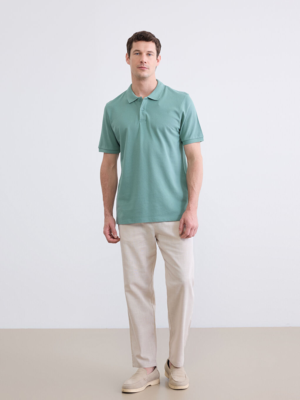 Polo Collar Pique Men's T-Shirt-1