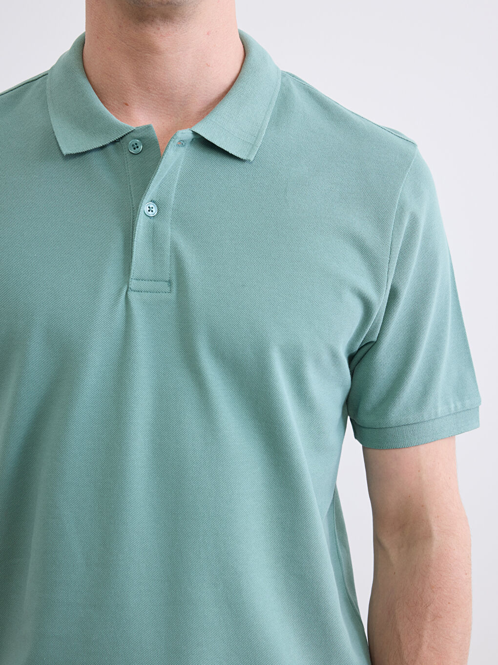 Polo Collar Pique Men's T-Shirt-2