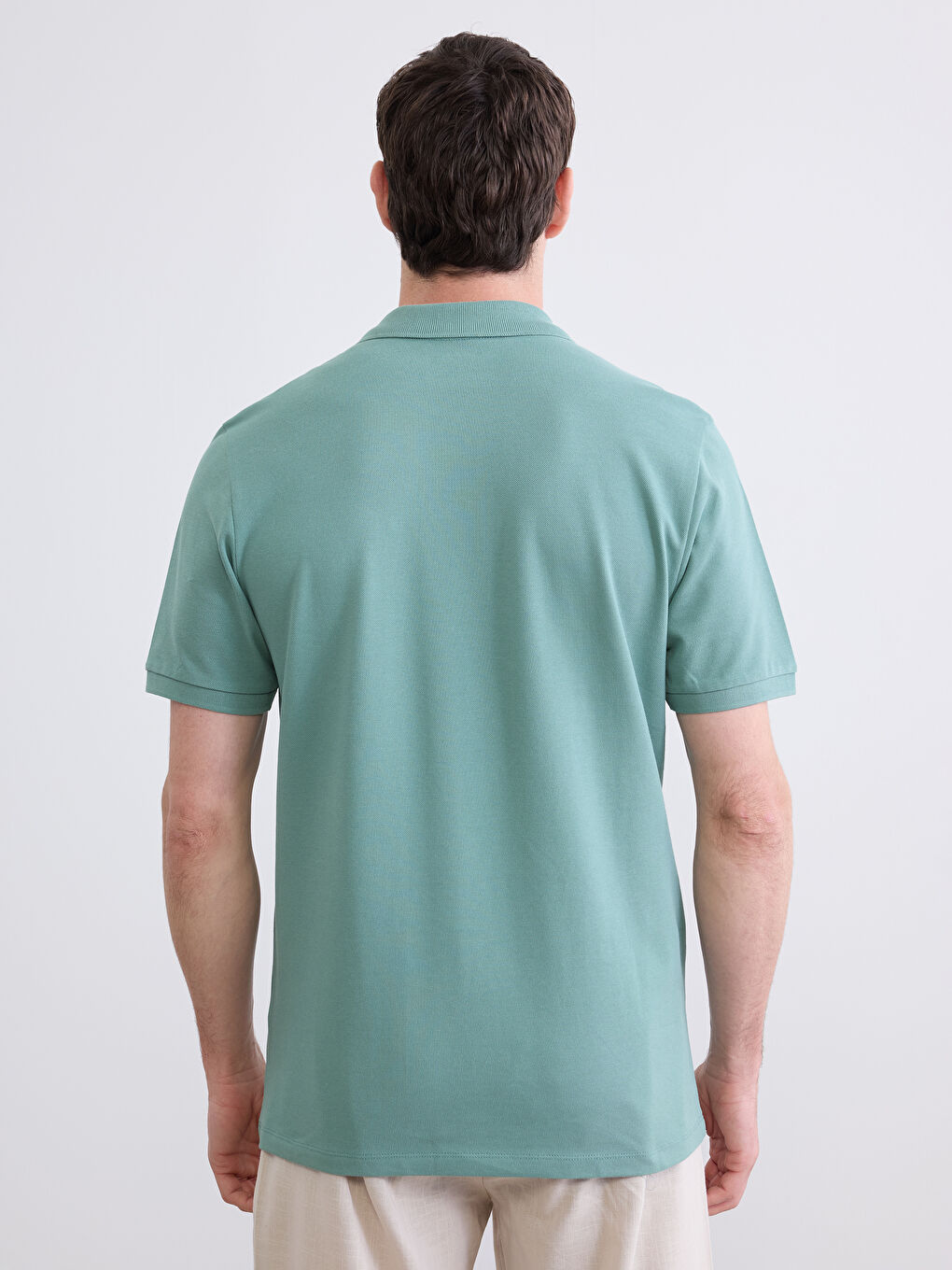 Polo Collar Pique Men's T-Shirt-3