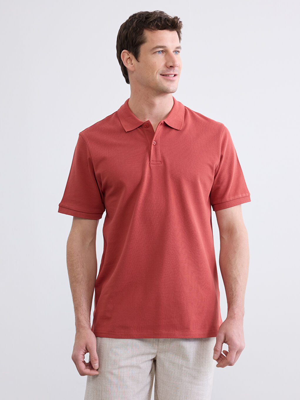 Polo Collar Pique Men's T-Shirt
