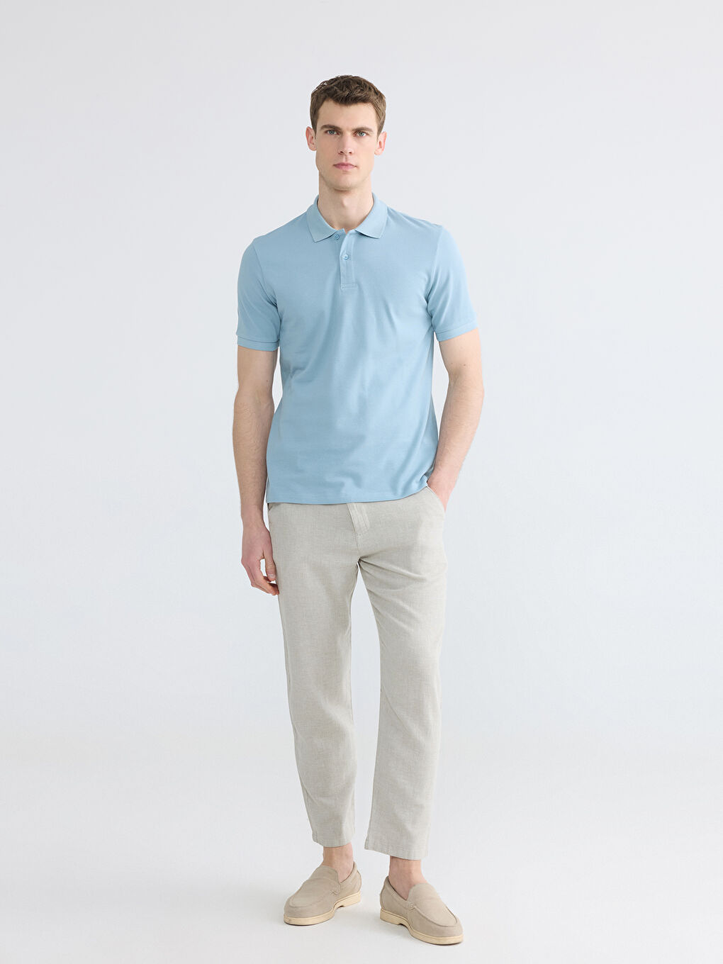 Polo Collar Pique Men's T-Shirt-1