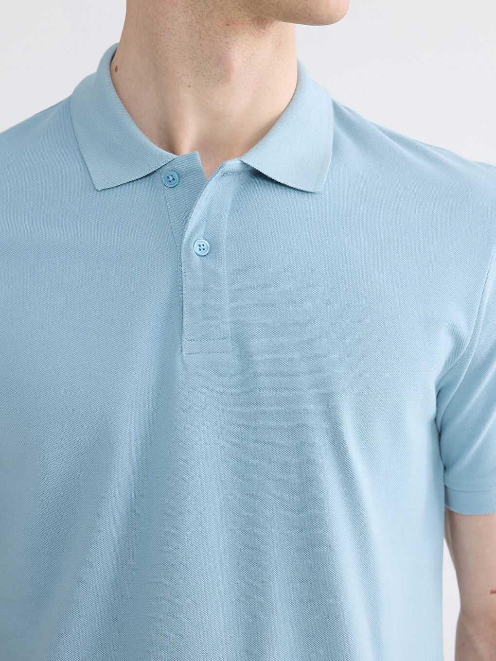Polo Collar Pique Men's T-Shirt-2
