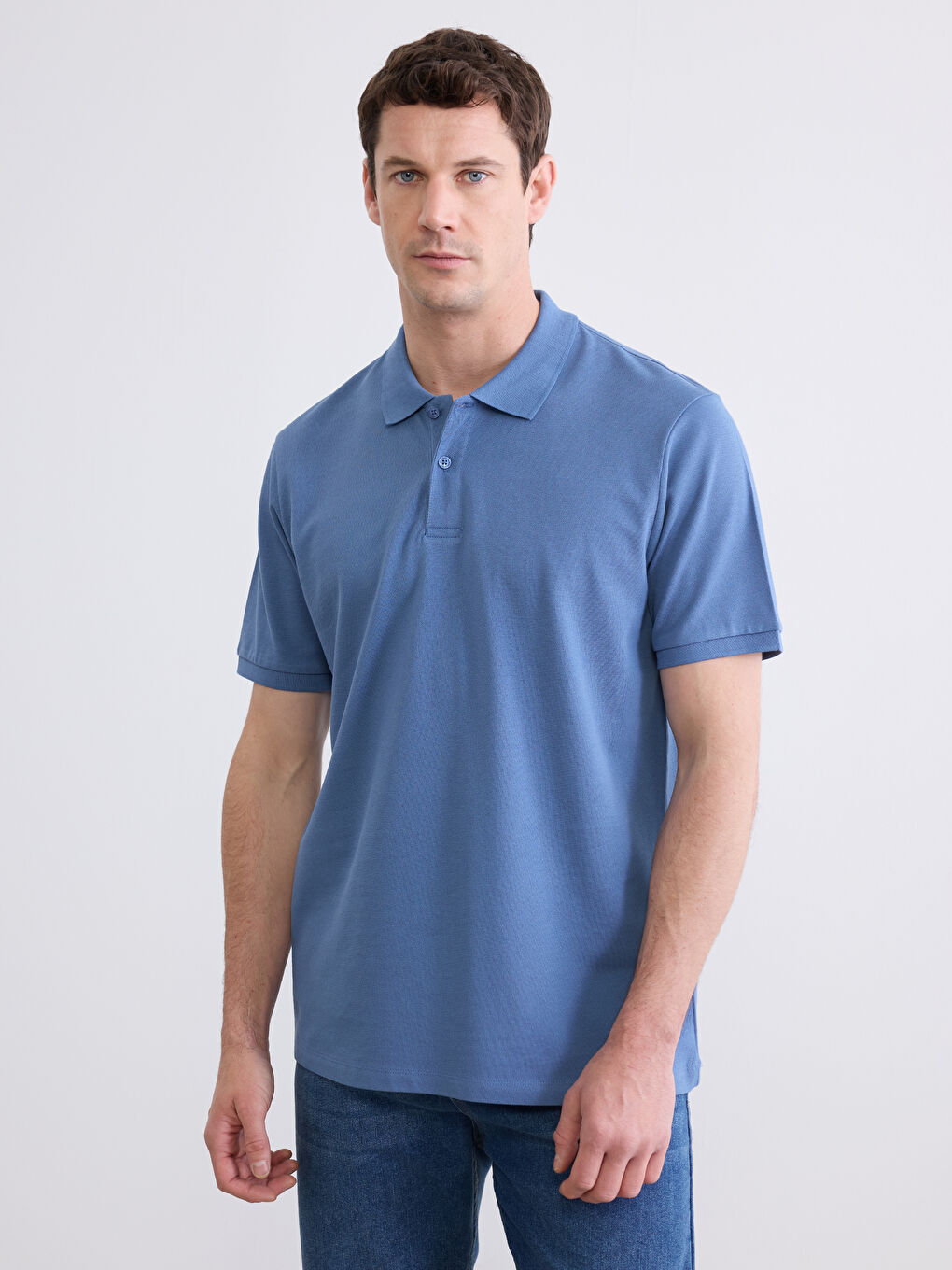 Polo Collar Pique Men's T-Shirt