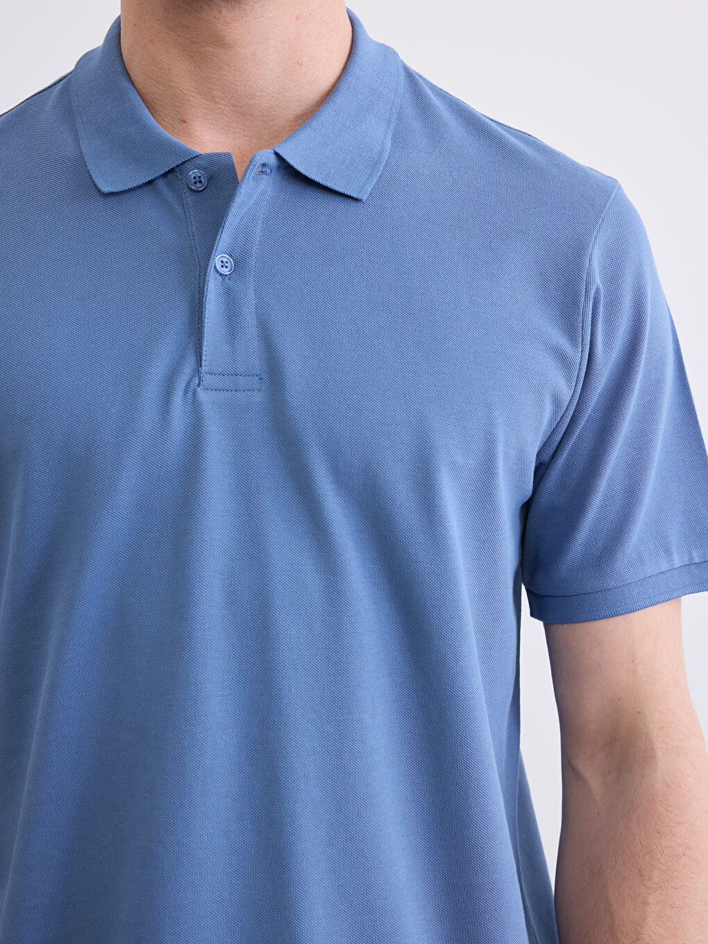 Polo Collar Pique Men's T-Shirt-2