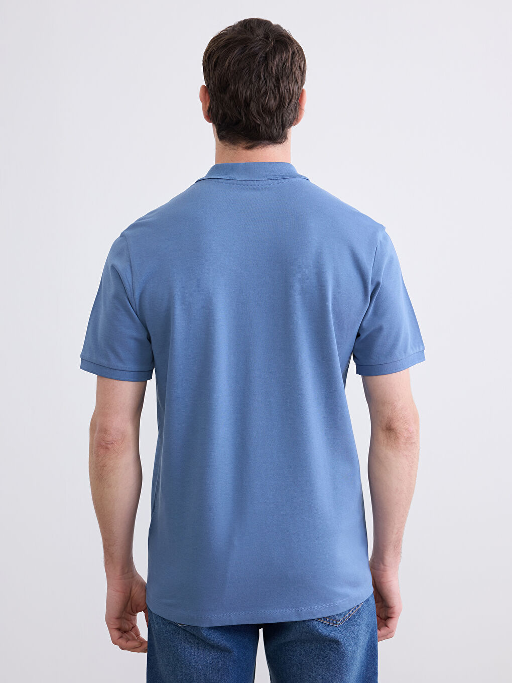 Polo Collar Pique Men's T-Shirt-3