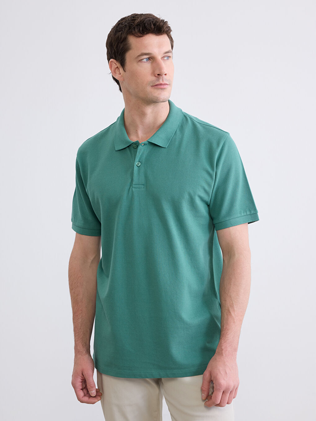 Polo Collar Pique Men's T-Shirt