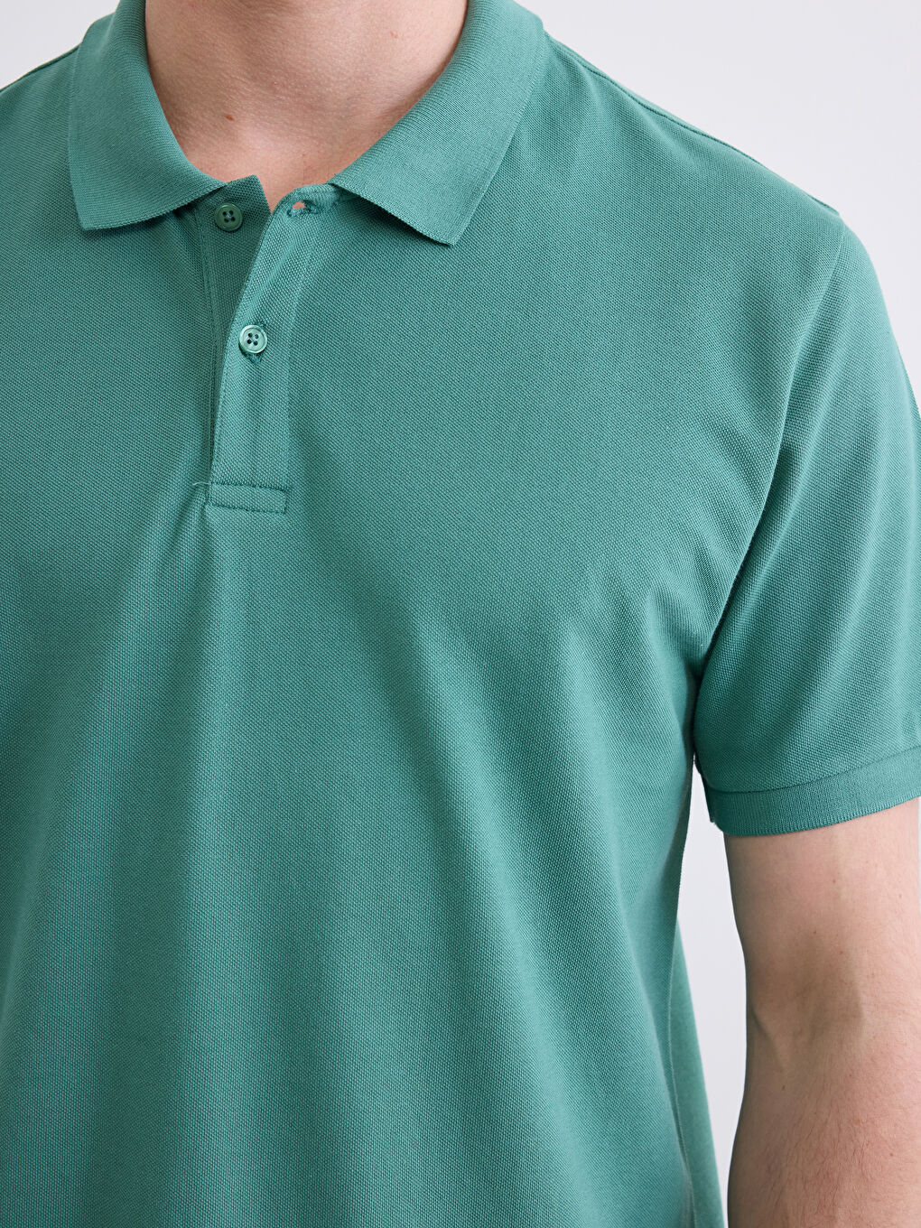 Polo Collar Pique Men's T-Shirt-2