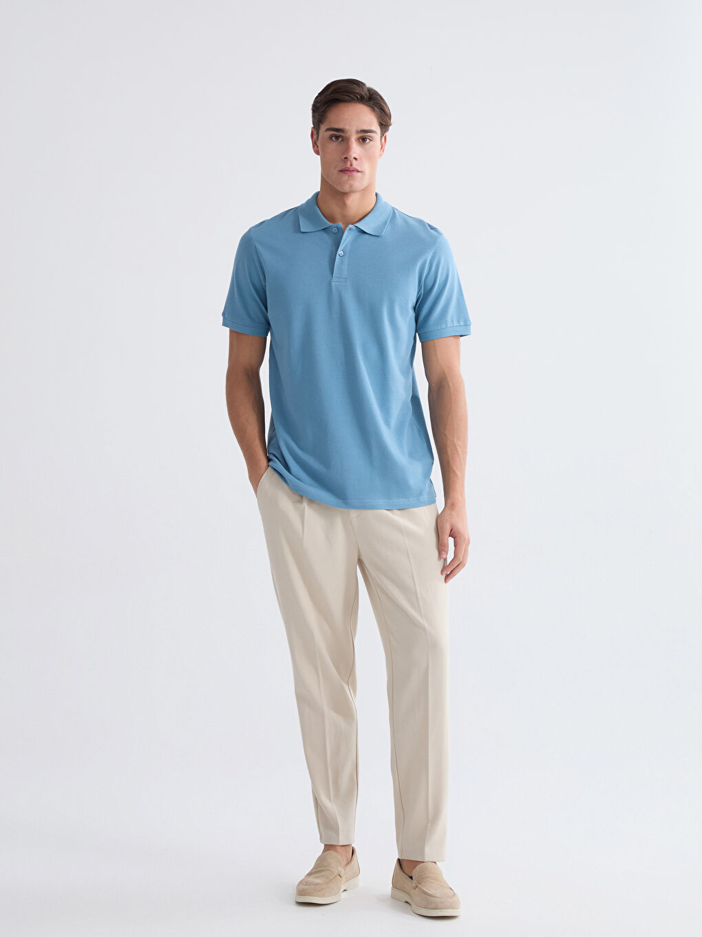 Polo Neck Pique Men's T-Shirt-1