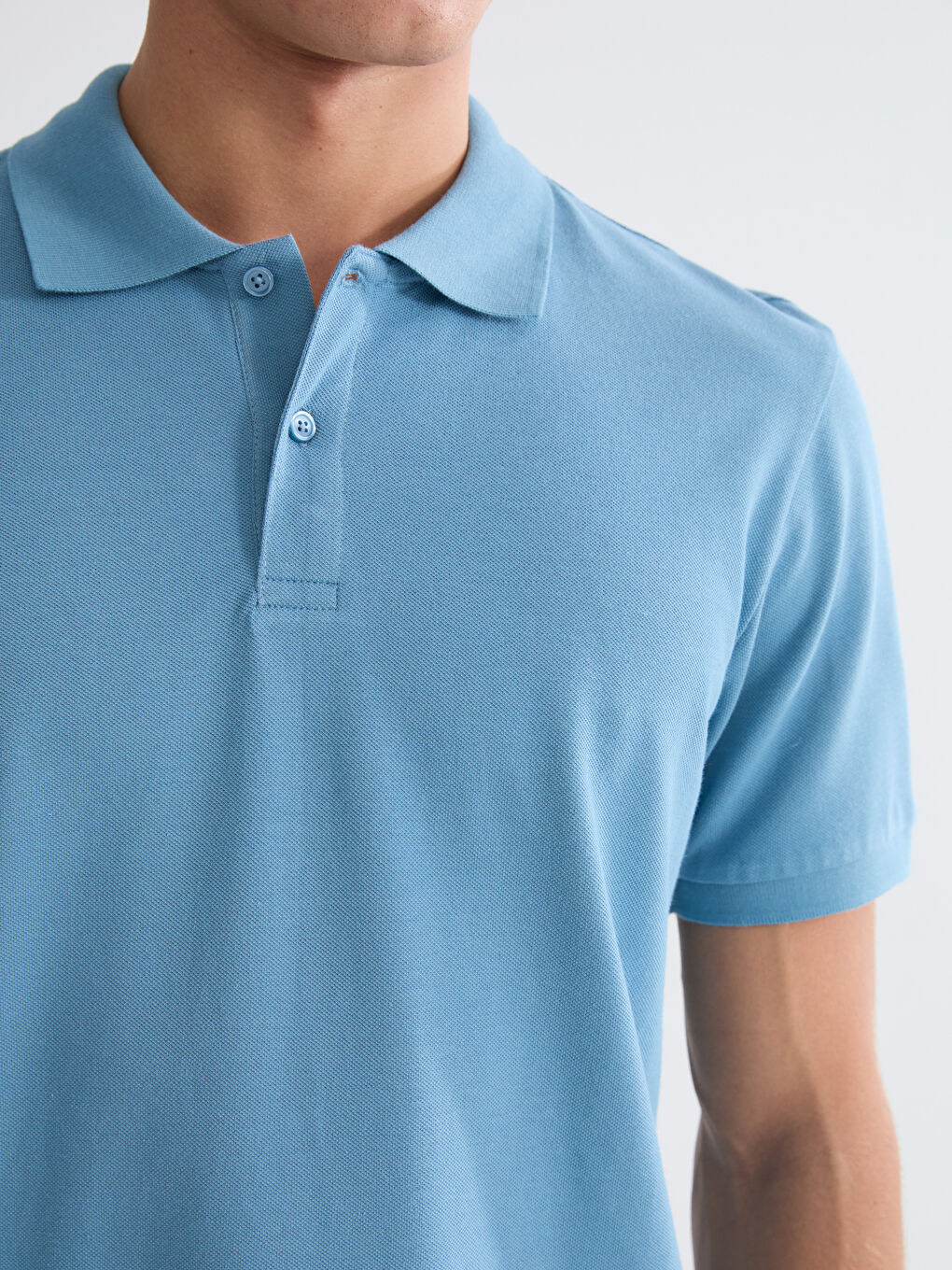 Polo Neck Pique Men's T-Shirt-2