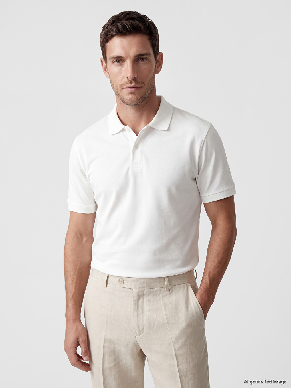 Polo Collar Pique Men's T-Shirt