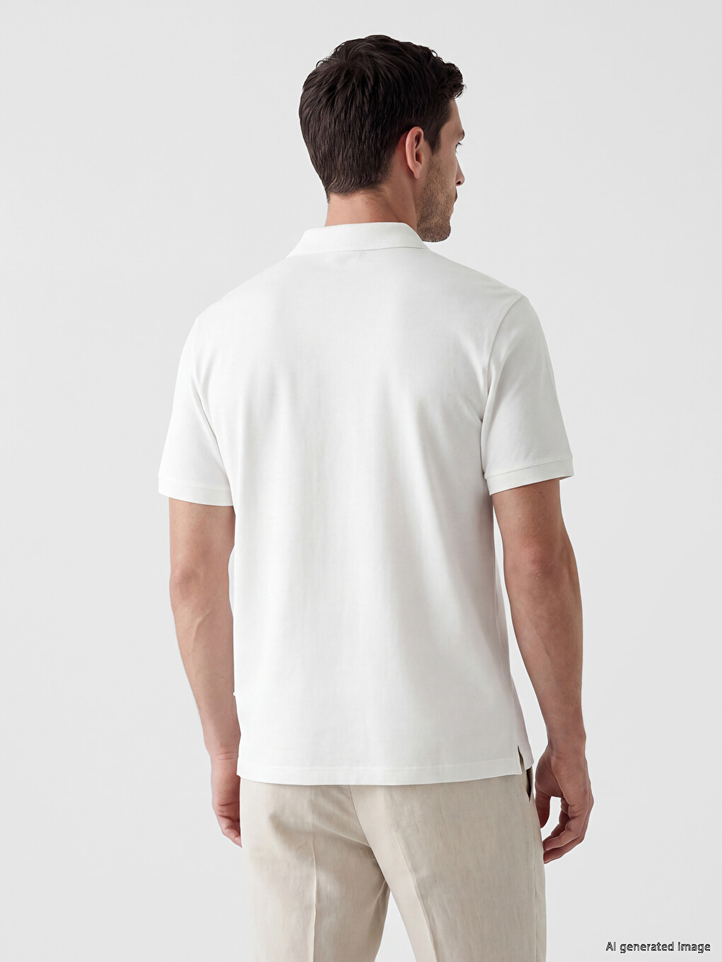 Polo Collar Pique Men's T-Shirt-2