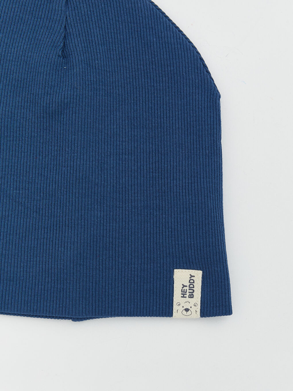 Lacivert Etiket Nakışlı Erkek Bebek Bere -1