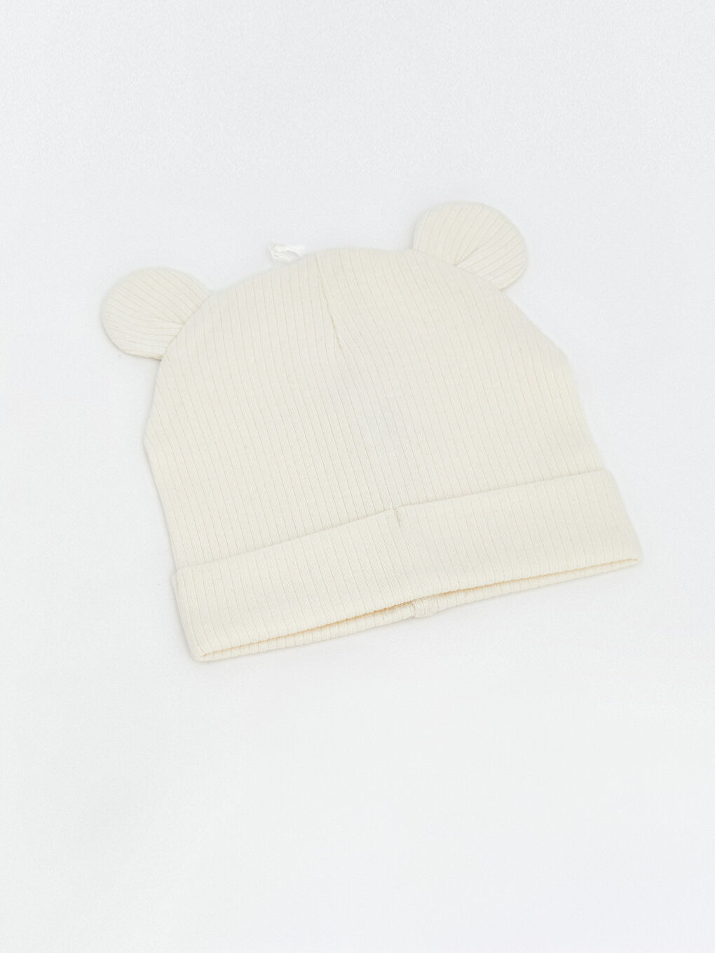 Ekru Kulak Detaylı Kız Bebek Bere