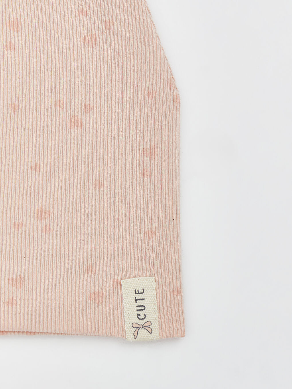 Pembe Baskılı Kız Bebek Bere-1