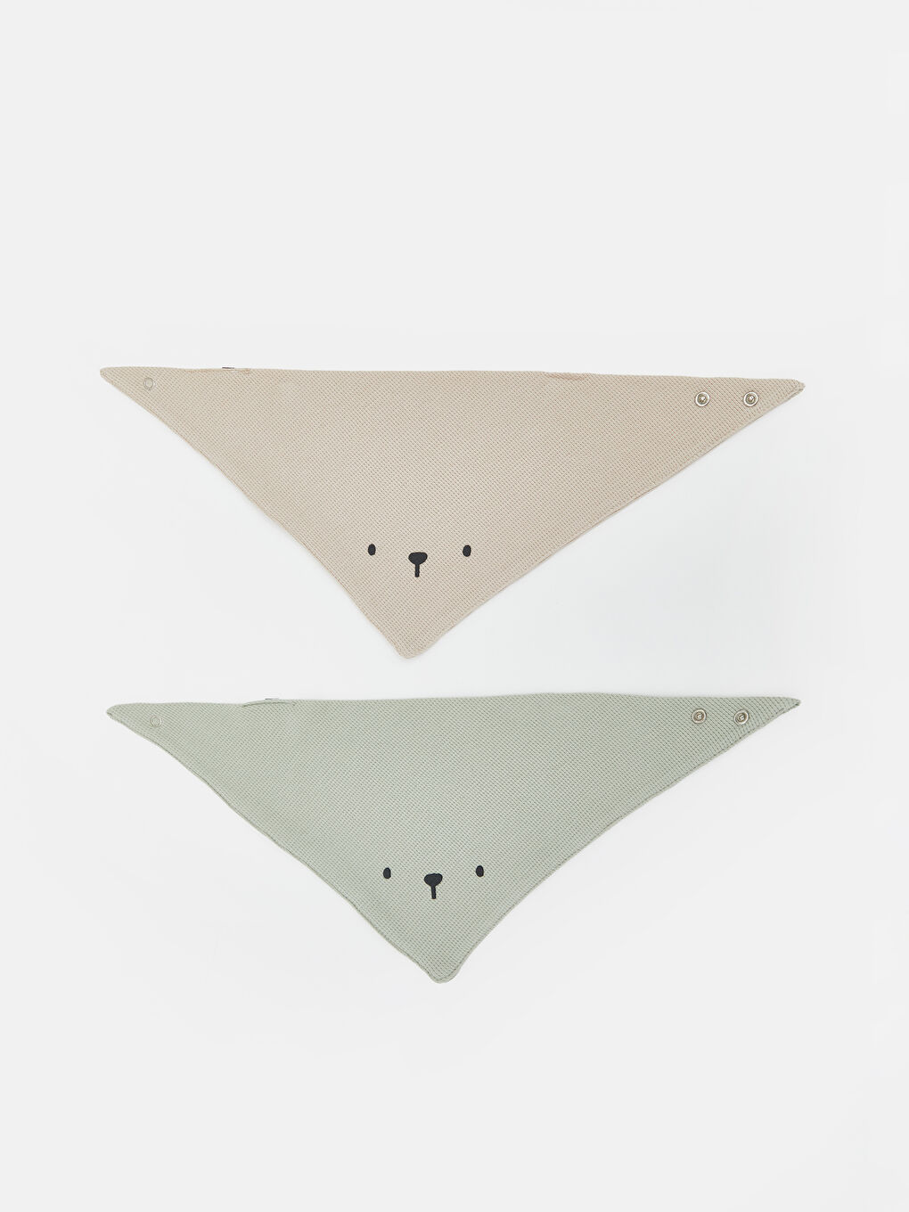 Nakışlı Erkek Bebek Mama Önlüğü 2'li Paket