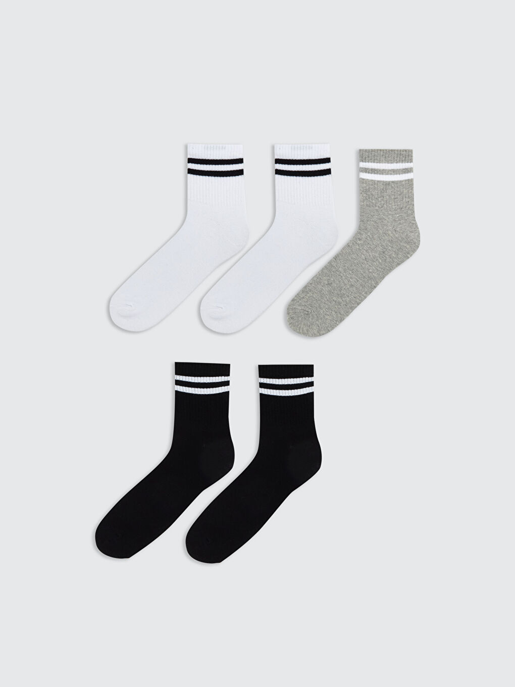 Karışık Çizgili Erkek Soket Çorap 5'li