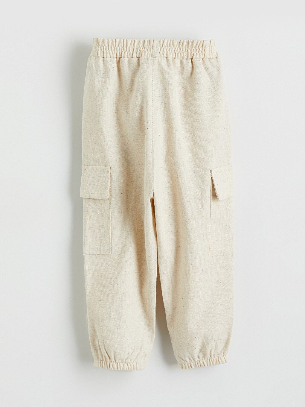 Bej Beli Lastikli Erkek Bebek Jogger Pantolon-1