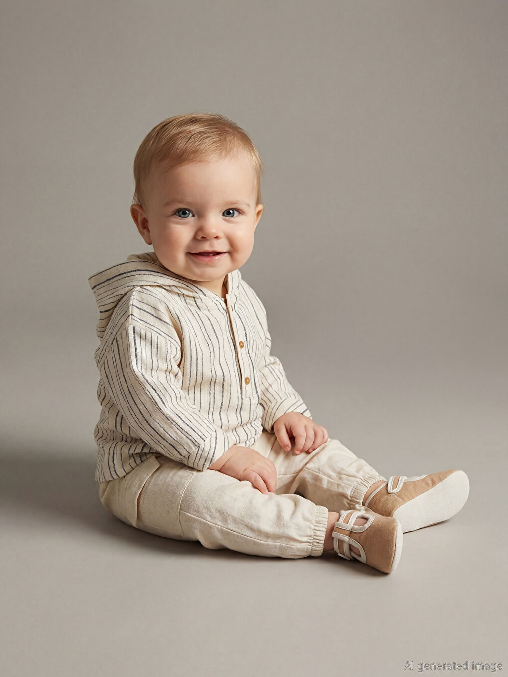 Baby Boy Hooded Shirt and Trousers