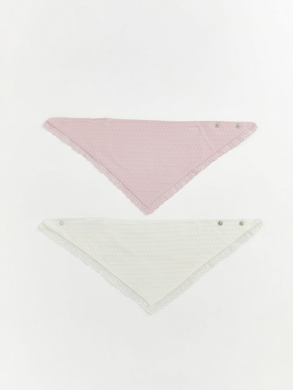 Dokulu Kız Bebek Mama Önlüğü 2'li