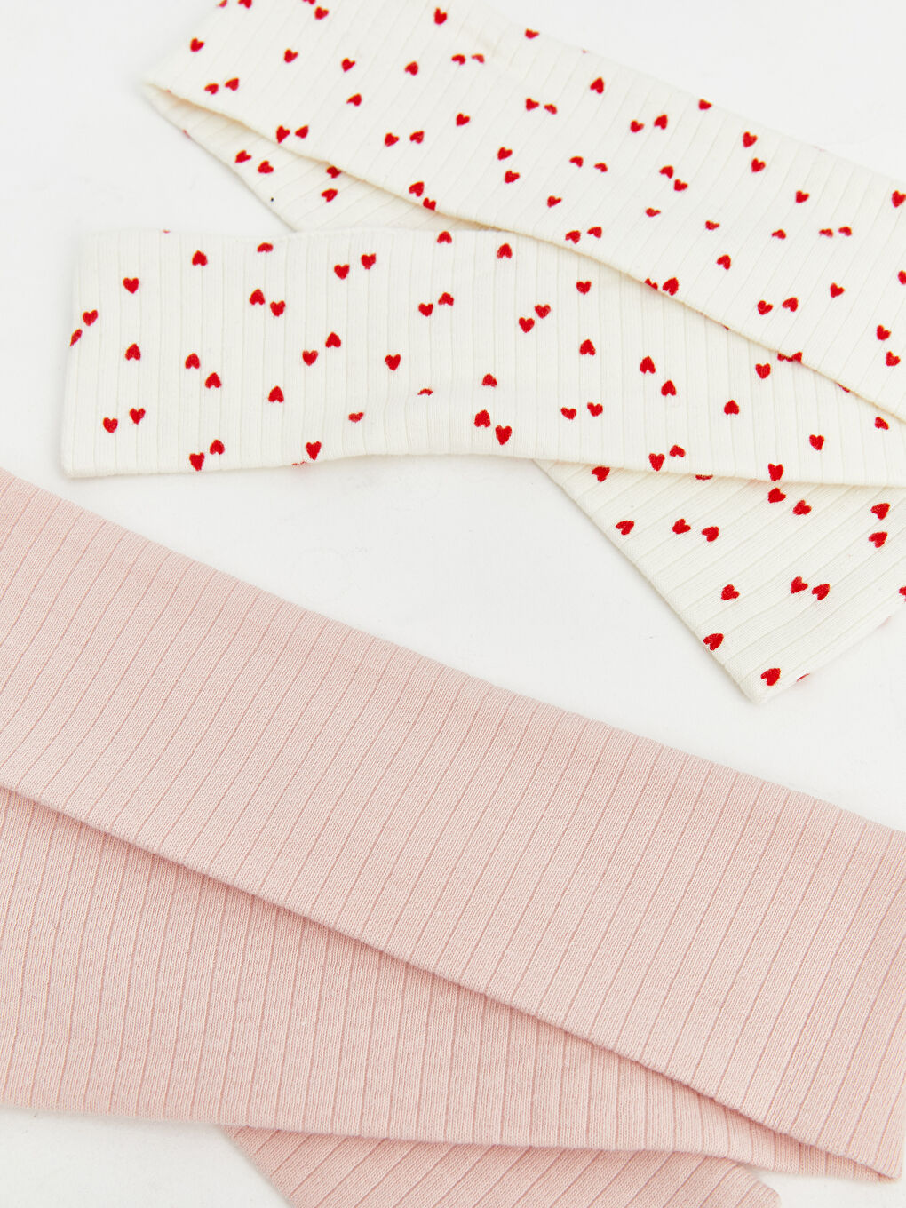 Pembe Desenli Kız Bebek Saç Bandı 2'li-2