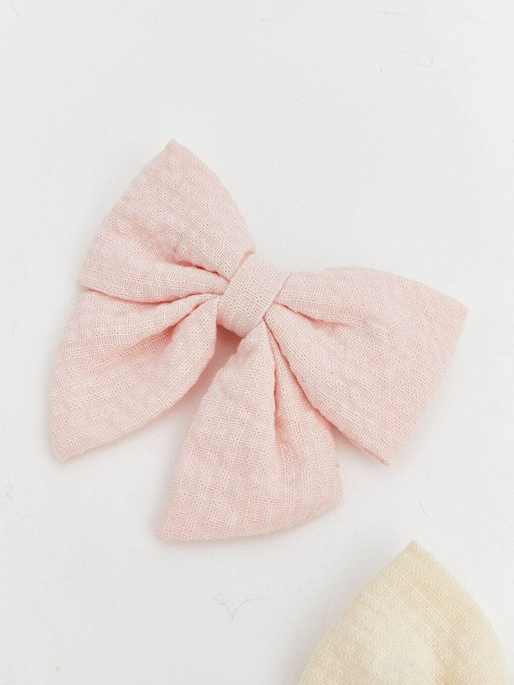 Ekru Fiyonk Desenli Kız Bebek Toka 2'li-2