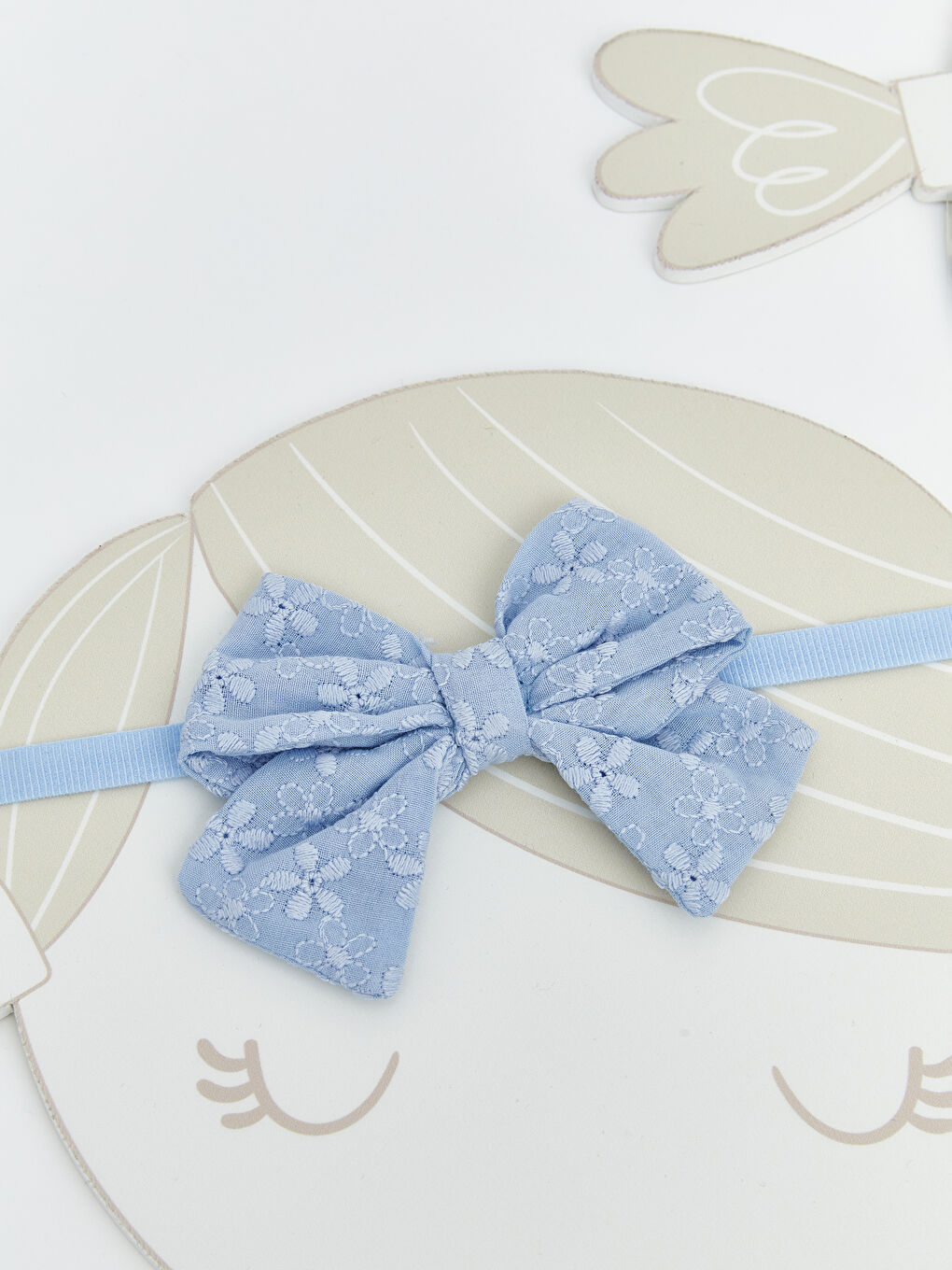Mavi Fiyonk Figürlü Kız Bebek Saç Bandı 3'lü-2
