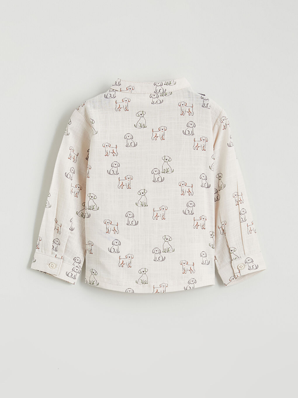 Ekru Hakim Yaka Erkek Bebek Gömlek-1