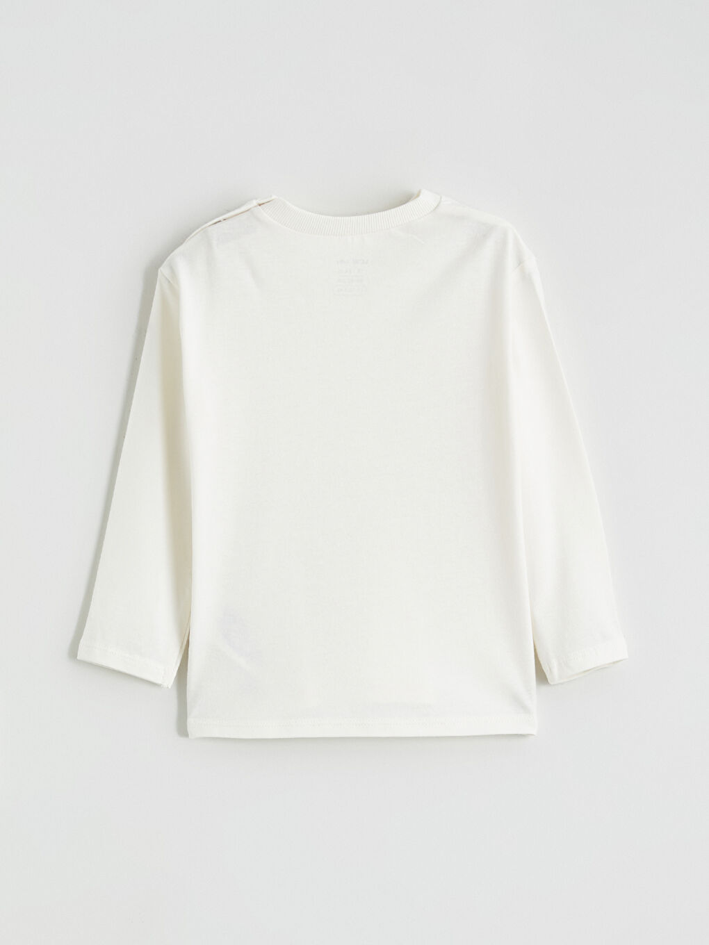 Ekru Bisiklet Yaka Erkek Bebek Tişört-1