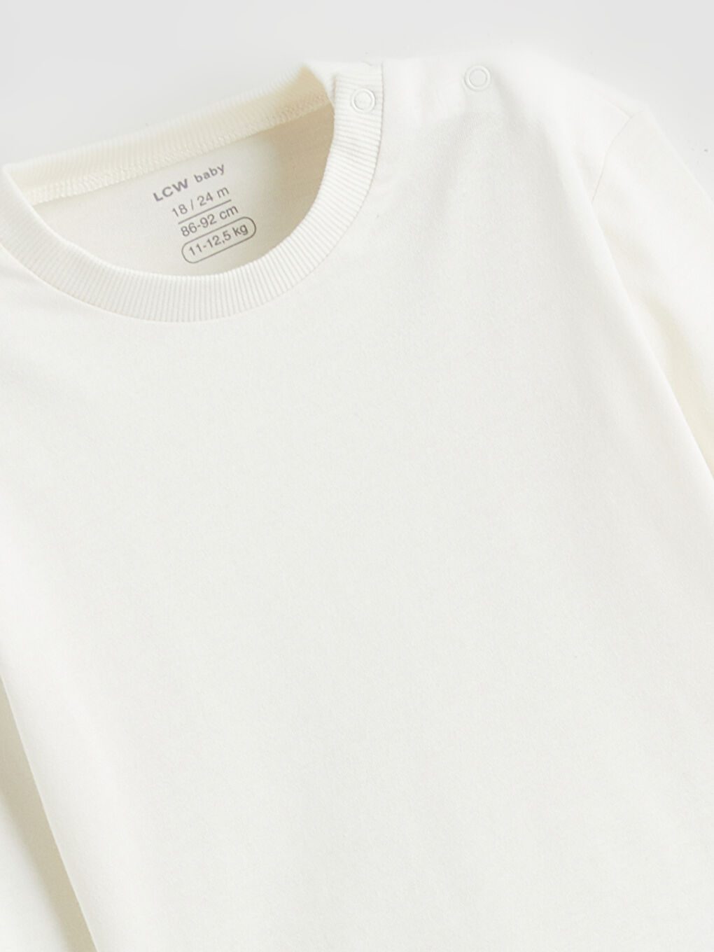 Ekru Bisiklet Yaka Erkek Bebek Tişört-2