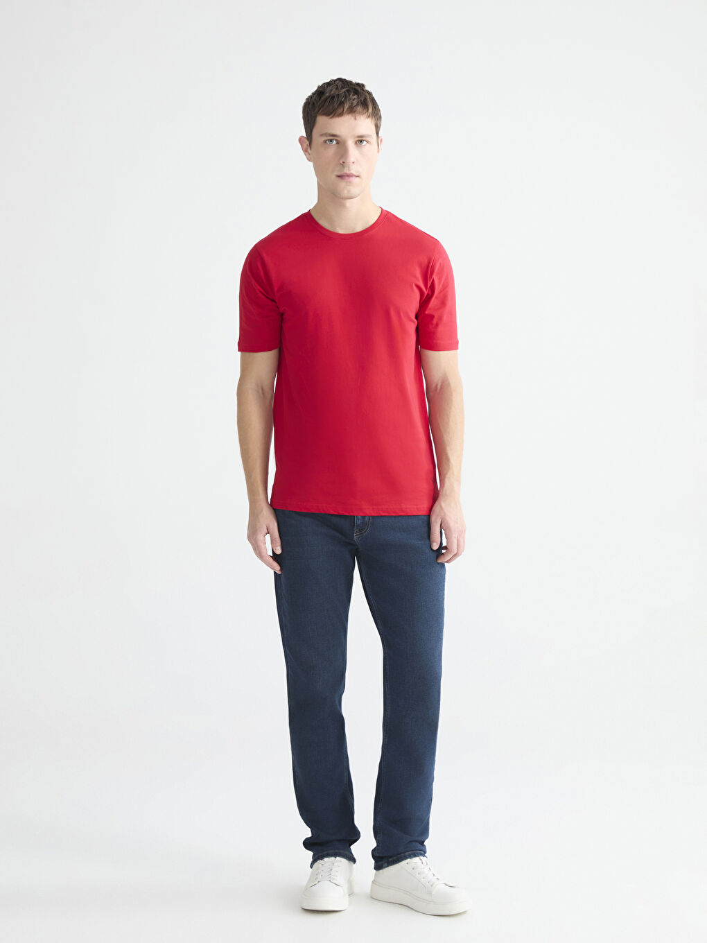 تيشيرت رجالي بياقة دائرية قماش جيرسي-1