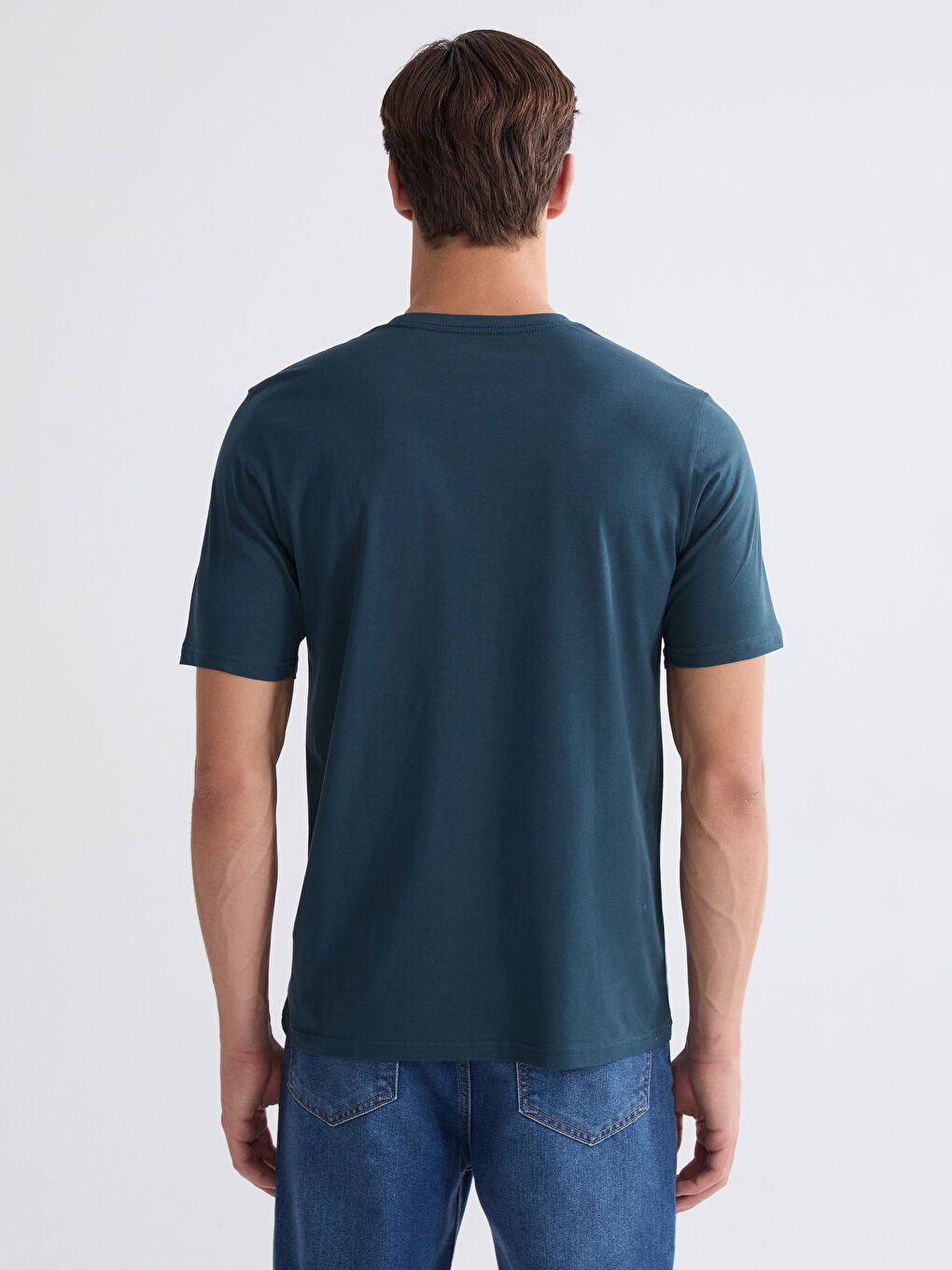 تيشيرت رجالي بياقة دائرية قماش جيرسي-3