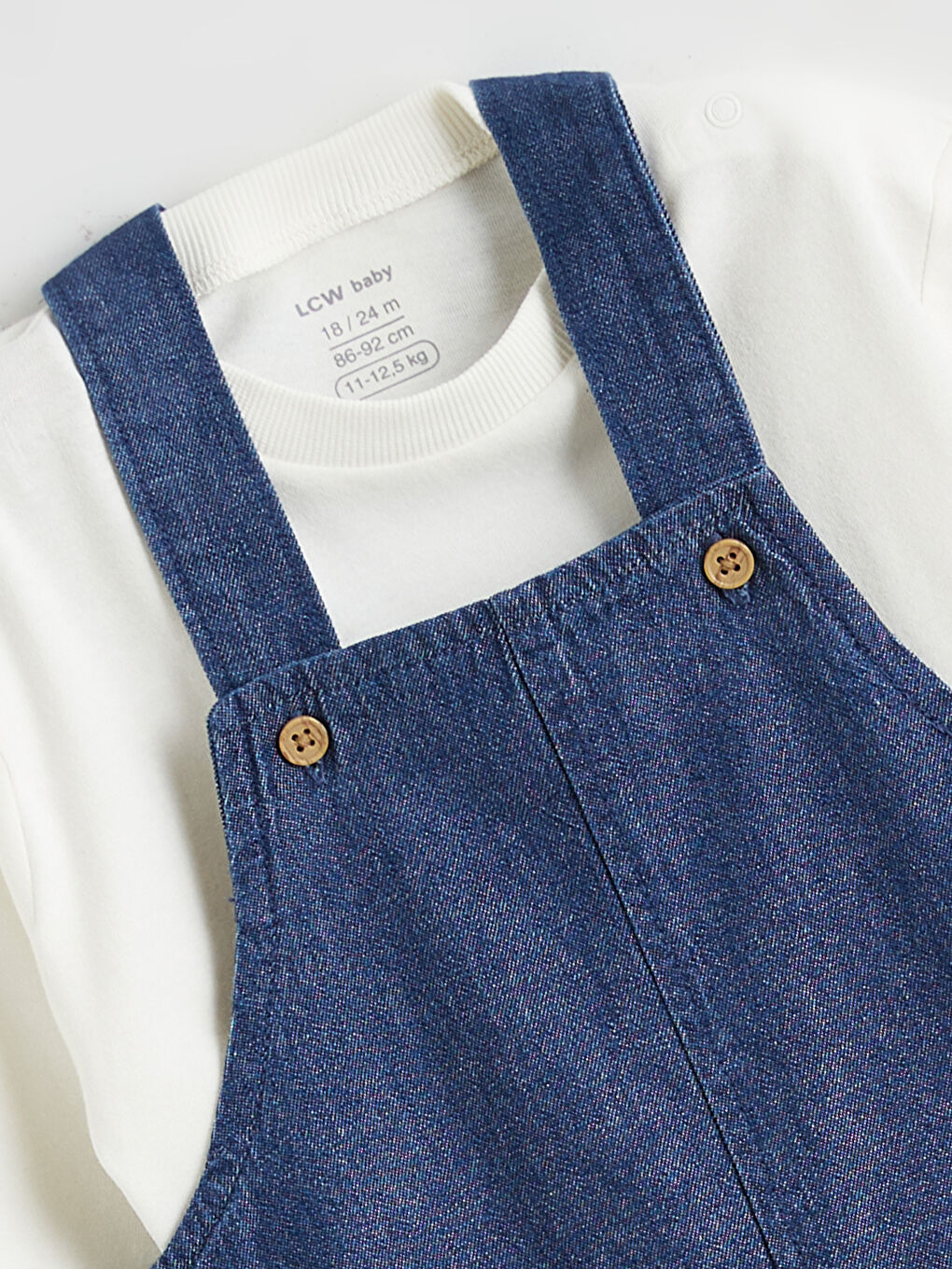 İndigo Erkek Bebek Salopet ve Tişört-1