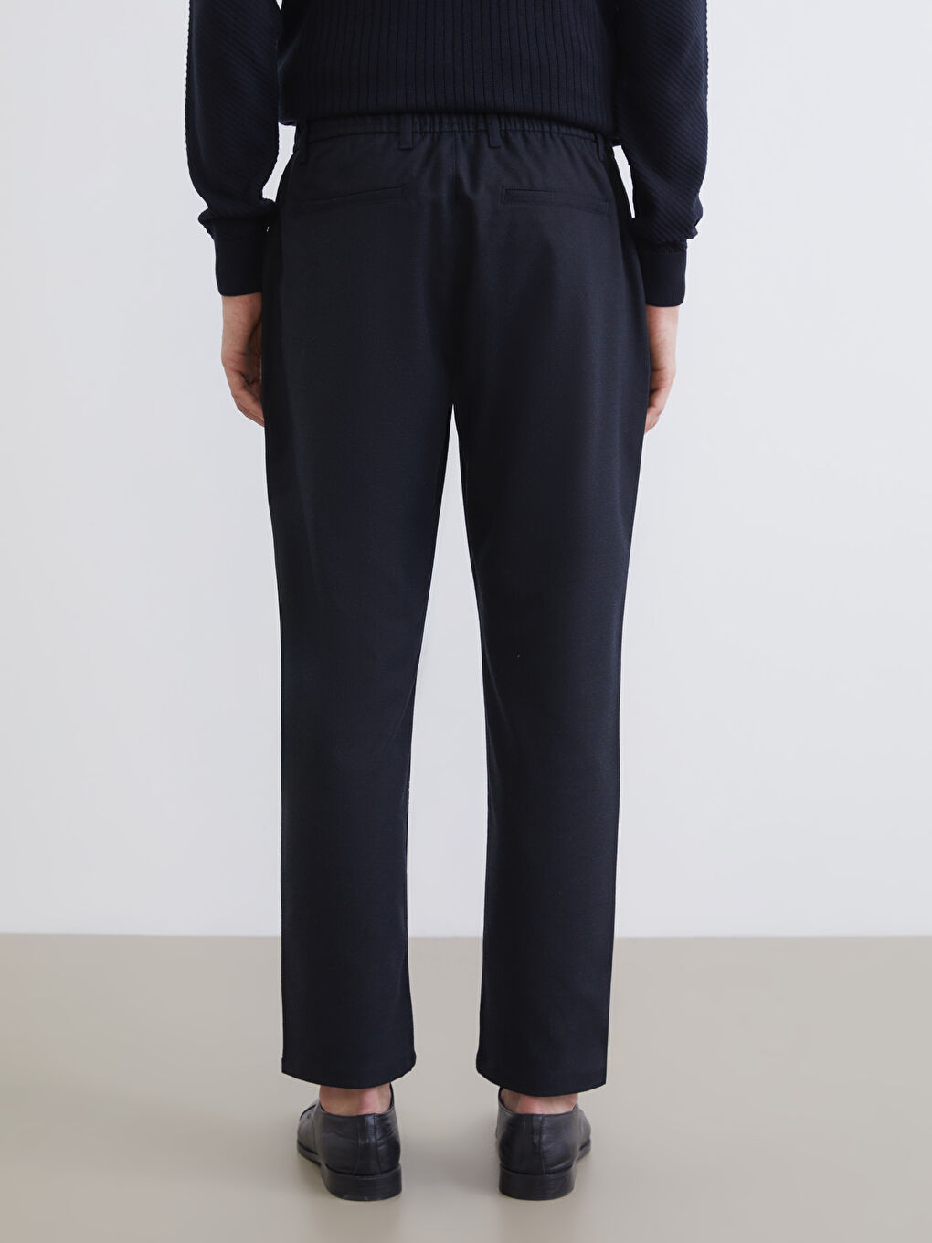 Lacivert Beli Lastikli Regular Fit Erkek Pantolon-3