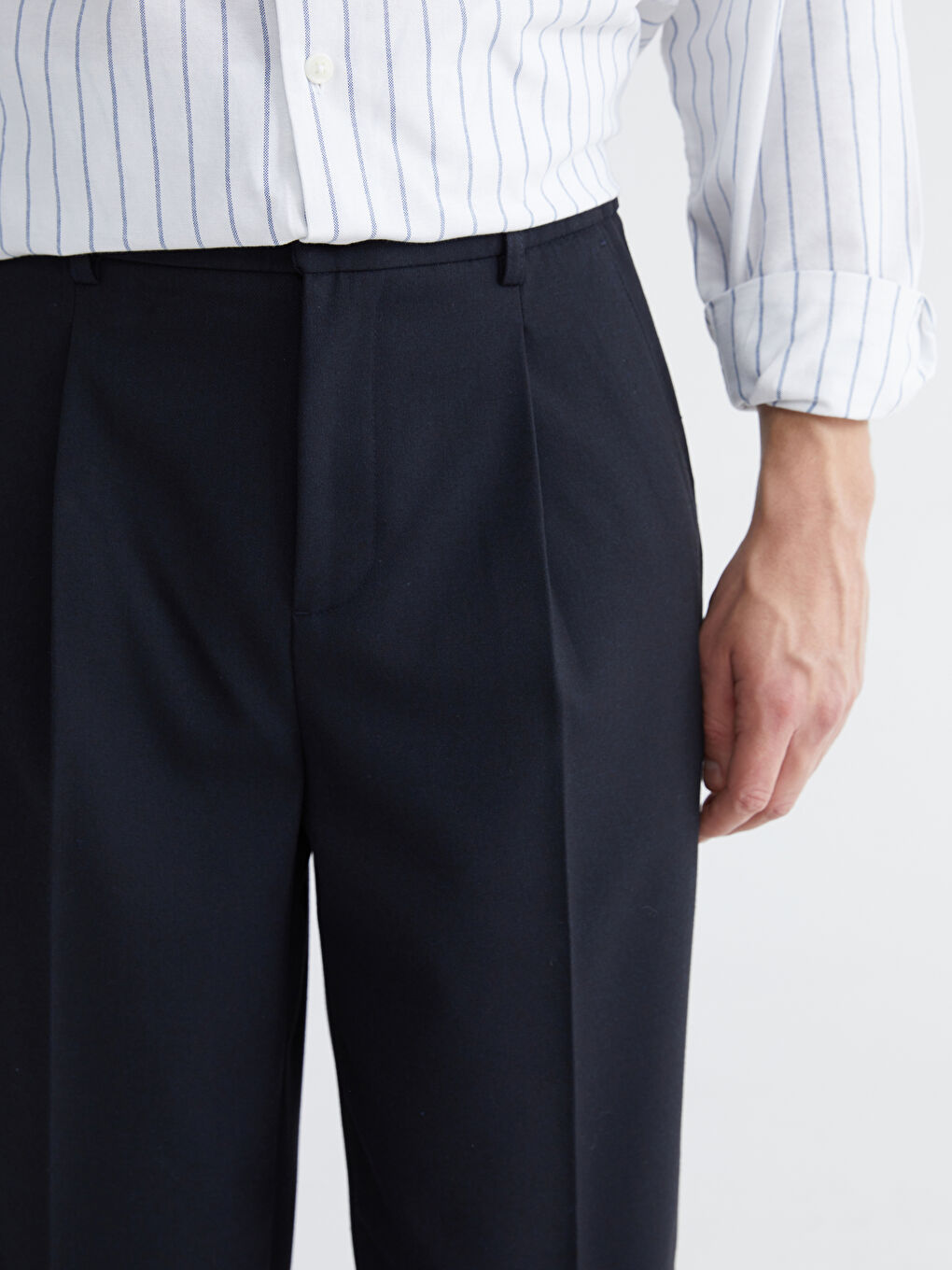 Lacivert Rahat Kalıp Erkek Pantolon-2