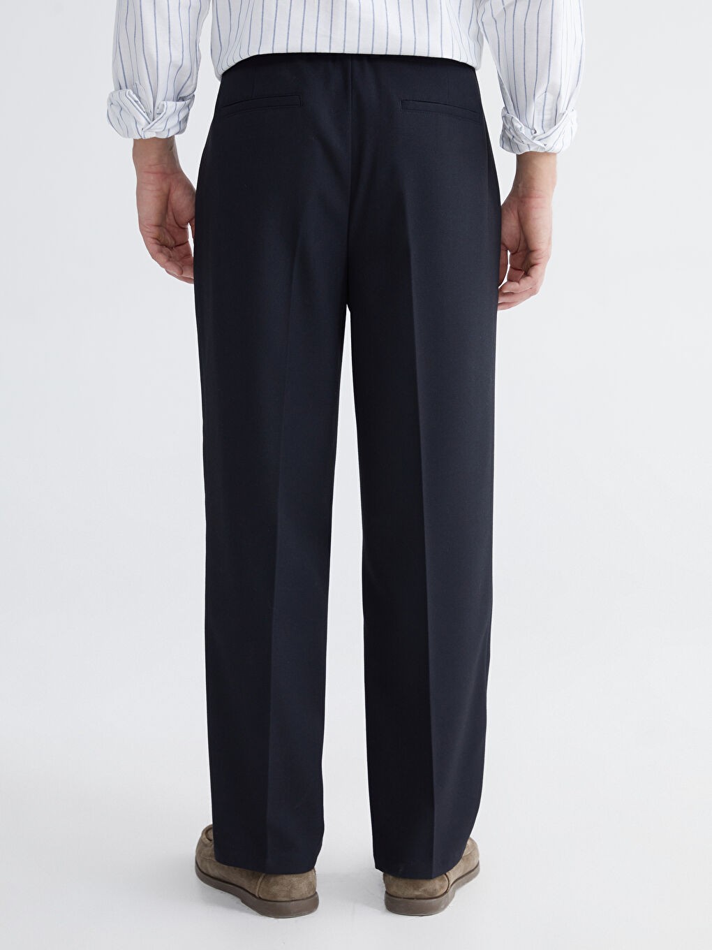 Lacivert Rahat Kalıp Erkek Pantolon-3