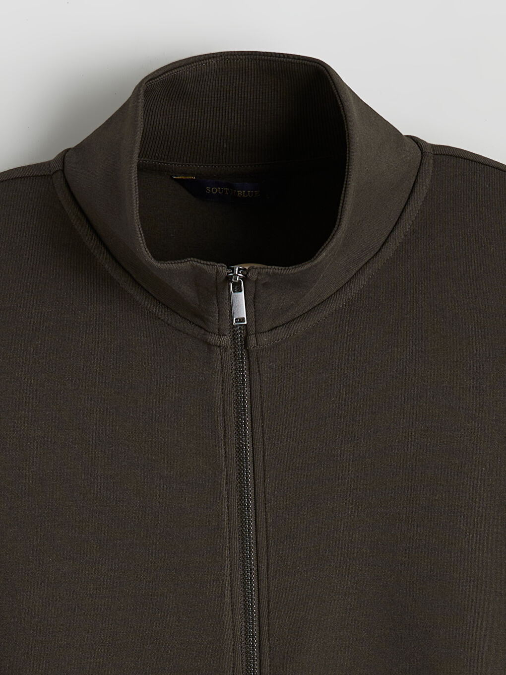 Мъжки суичър с цип в класическа кройка-5