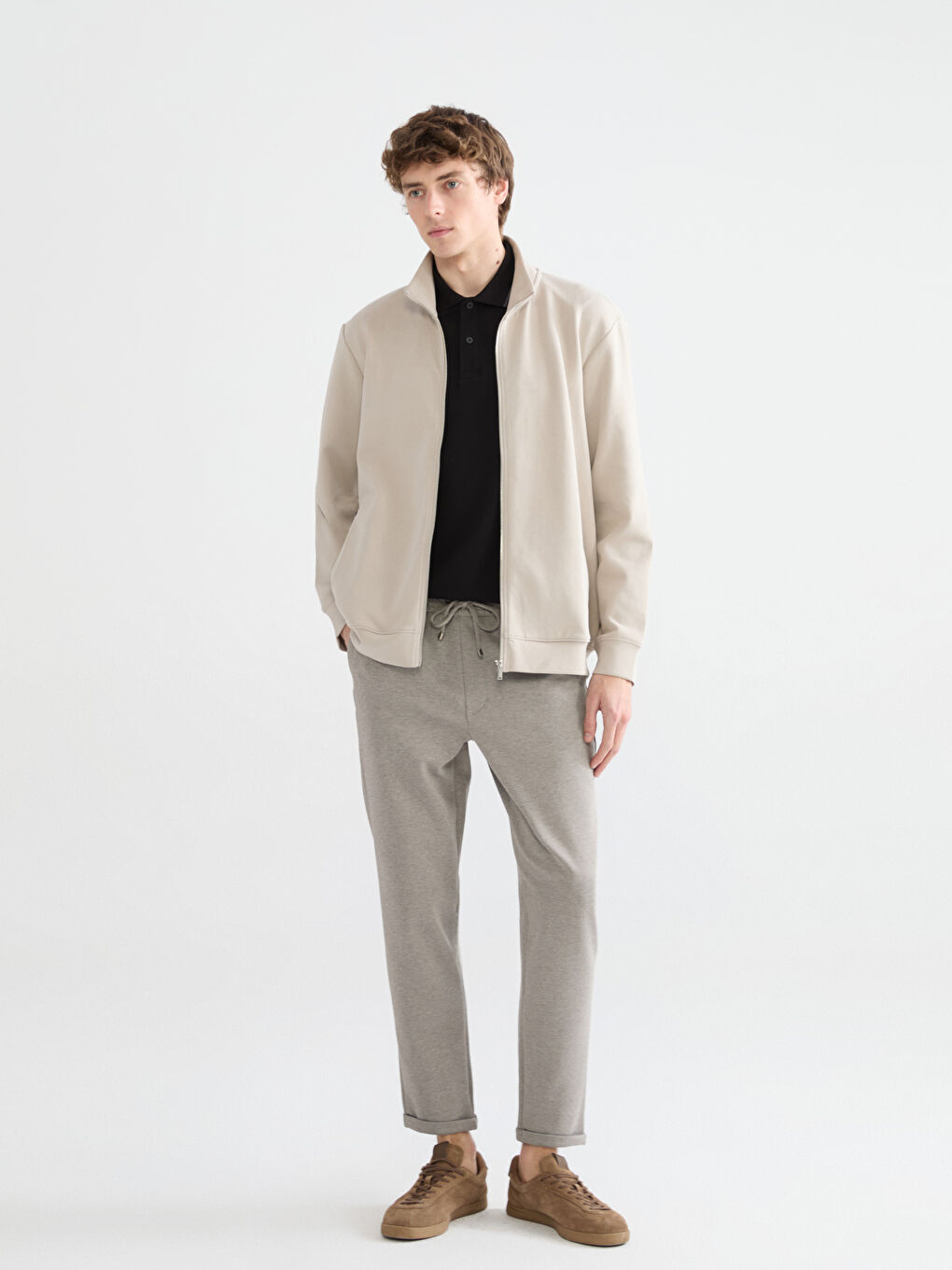 Men's Regular Fit Zip-Up Sweatshirt-1