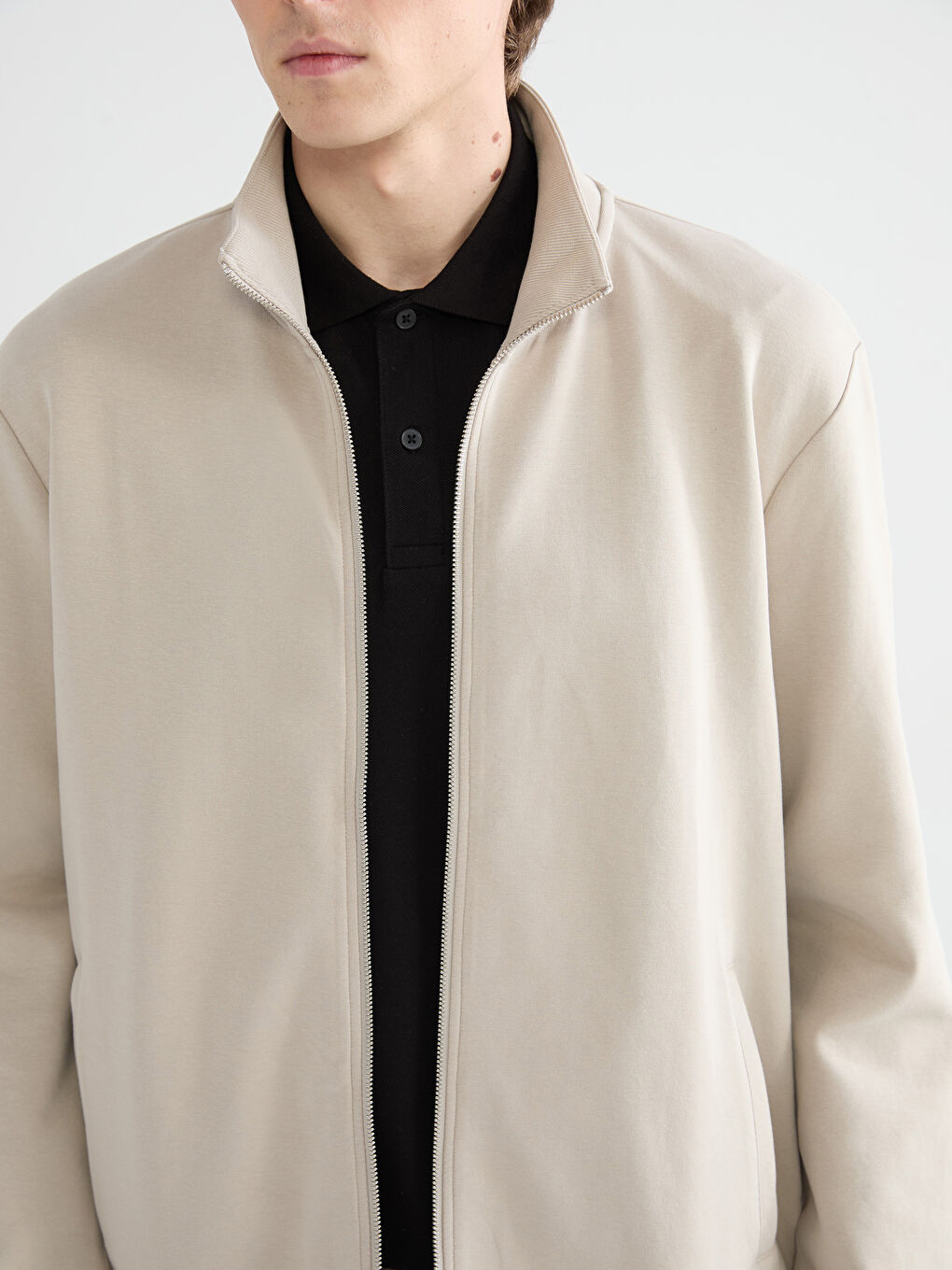 Men's Regular Fit Zip-Up Sweatshirt-2