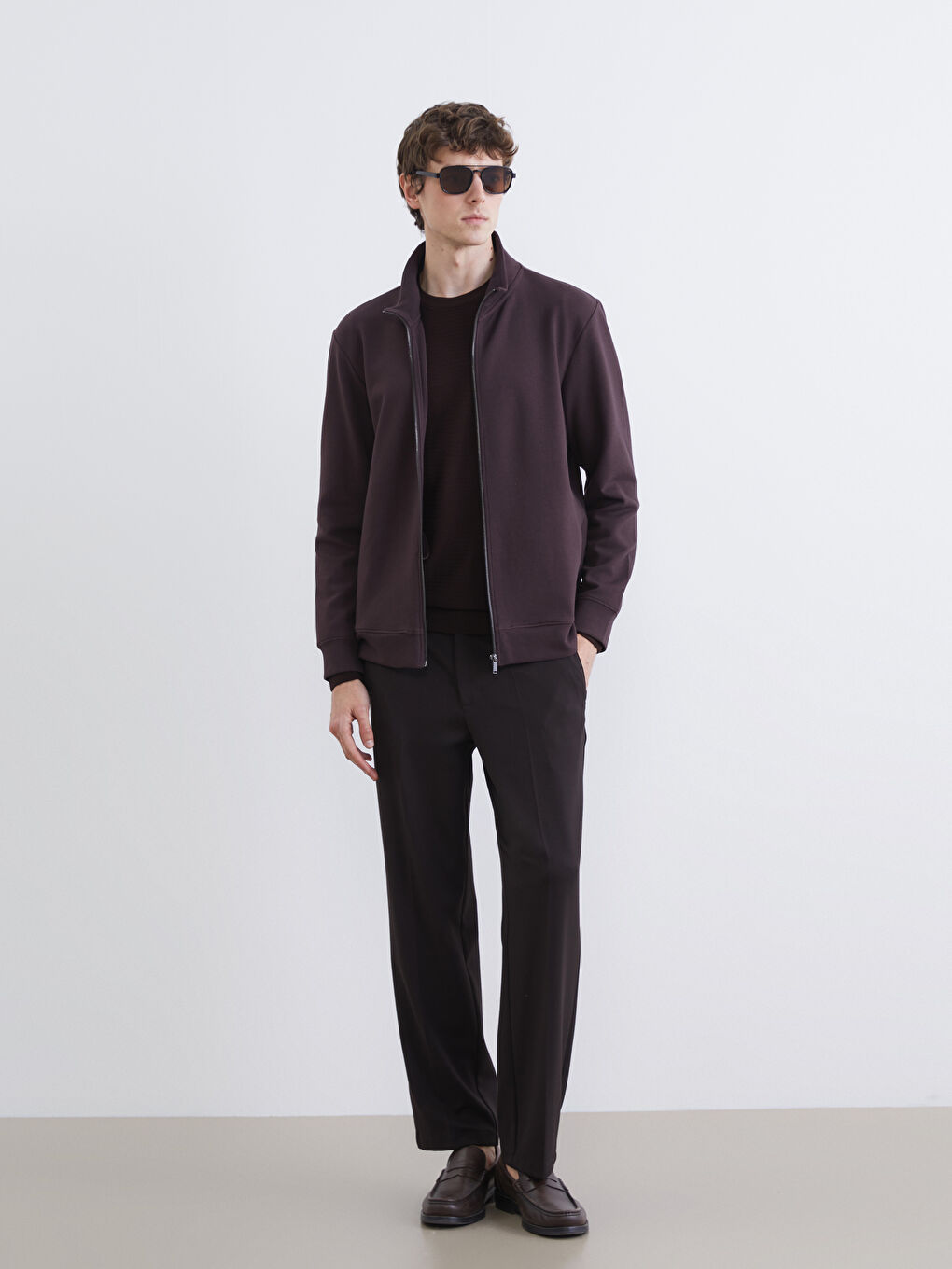 Men's Regular Fit Zip-Up Sweatshirt-1