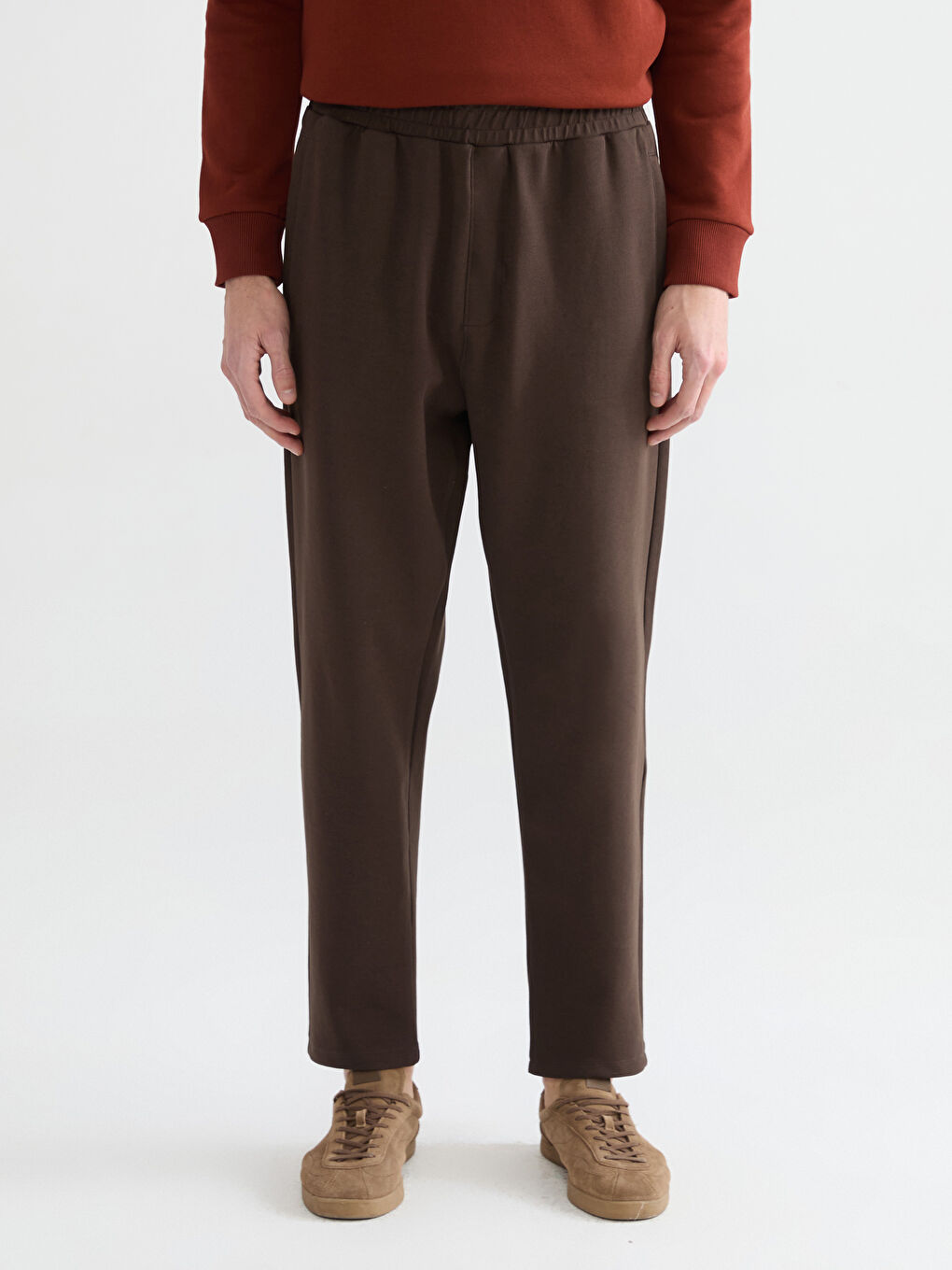 Мъж Кафяво Анцуг пантолон-1
