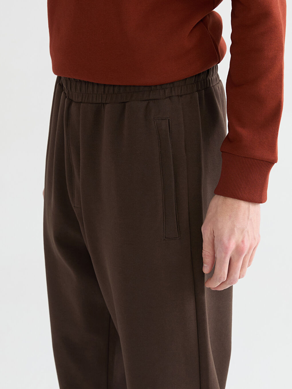 Мъж Кафяво Анцуг пантолон-2