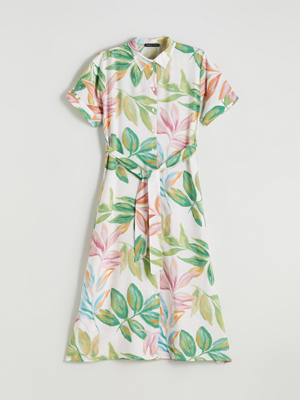 Женщины Разноцветный Платье-рубашка-4