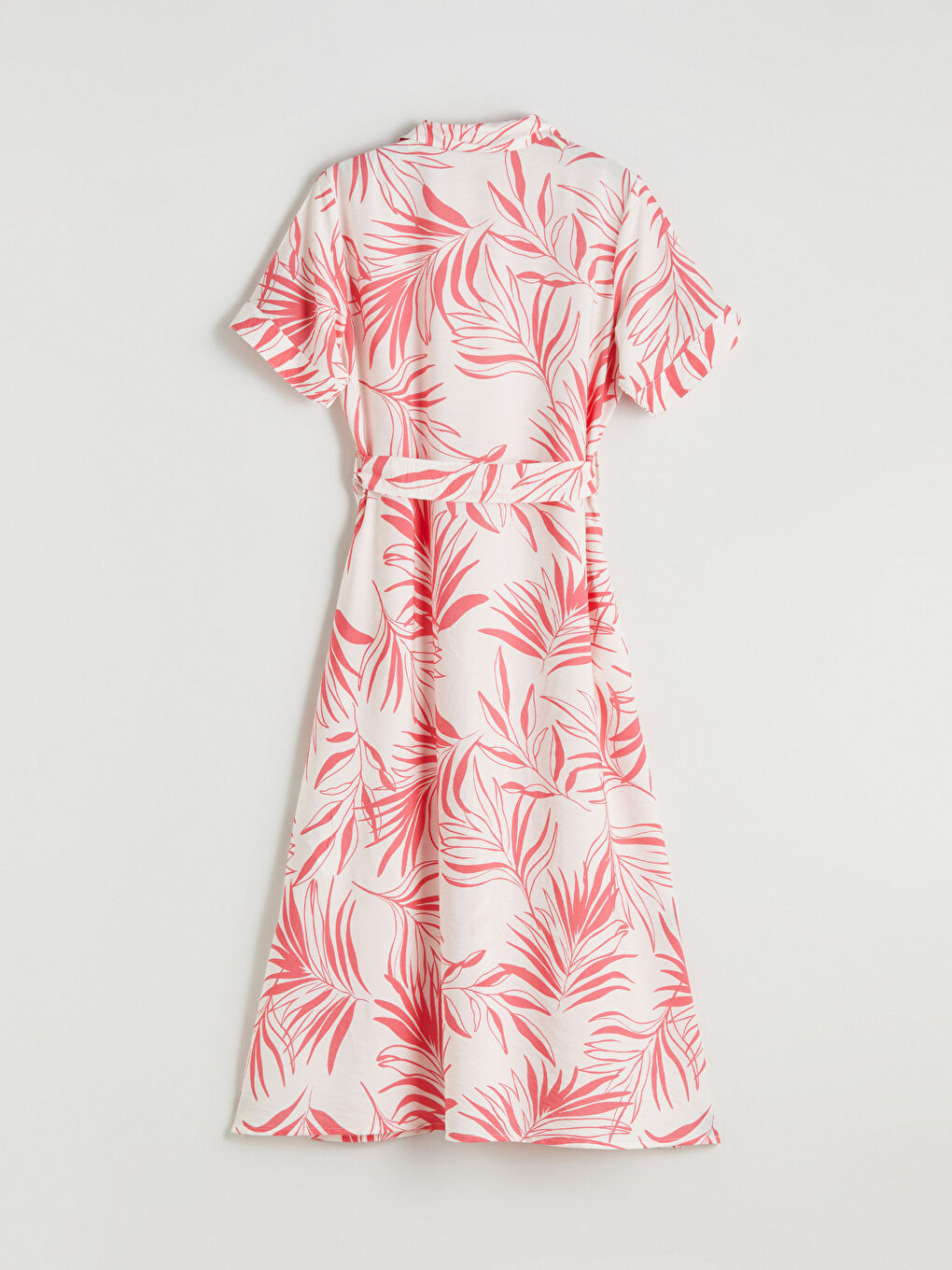 Женщины Розовый Платье-рубашка-4